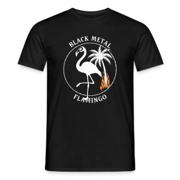 Black Metal Flamingo - Gothic Metal Flamingo - Men's T-Shirt - black - Front - AI Model Male 178 light (178cm)