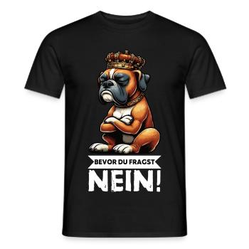 Before you ask No Boxer Boxer Holder Boxer Dog - Men's T-Shirt - black - Front - AI Model Male 178 light (178cm)