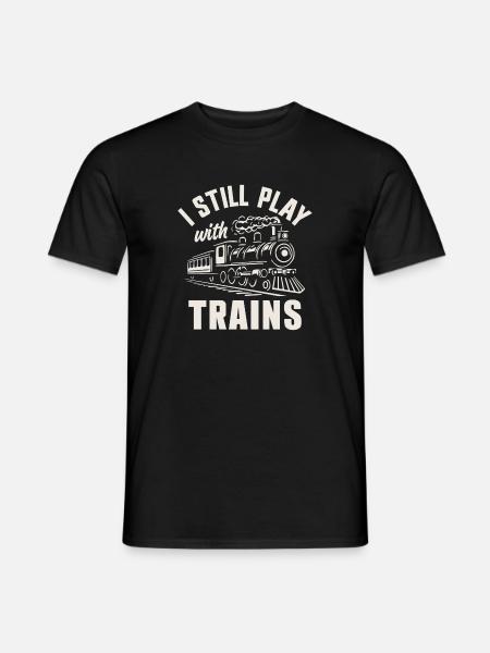 Zugführer der Dampflokomotivenbahn - Männer T-Shirt - Schwarz