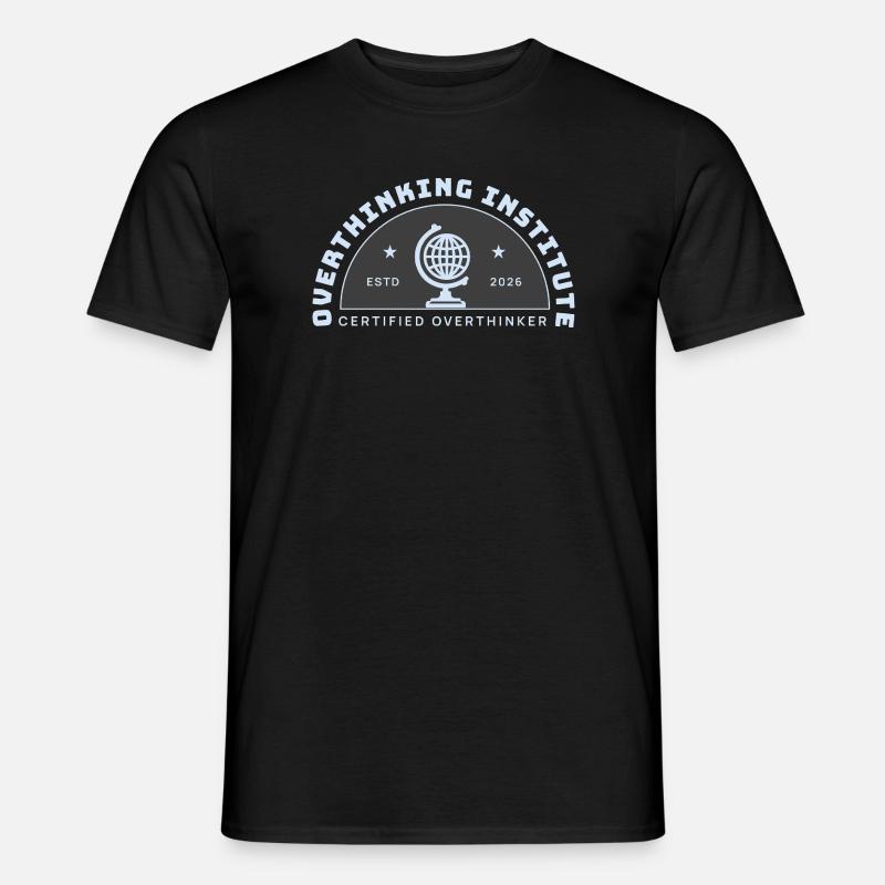Überdenkendes Institut-Emblem - Männer T-Shirt - Schwarz
