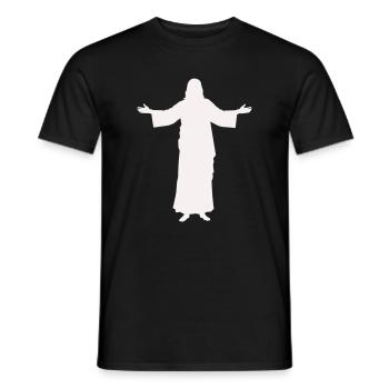Jésus- - T-shirt homme - noir - Devant - AI Model Male 178 light (178cm)
