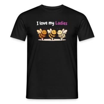 Beekeeper Humor Shirt for Bee Fans - Men's T-Shirt - black - Front - AI Model Male 178 light (178cm)