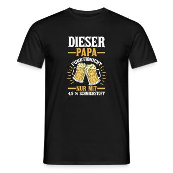 Bière, fête des pères, papa, papa - T-shirt homme - noir - Devant - AI Model Male 178 light (178cm)