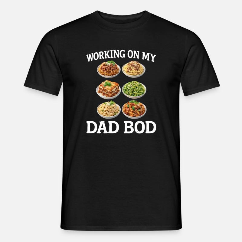 Dad Bod Pasta Spaß - Männer T-Shirt - Schwarz