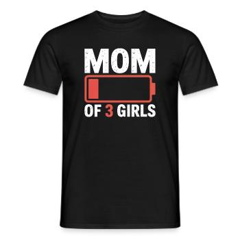 Logo de la batterie de la mère de trois filles - T-shirt homme - noir - Devant - AI Model Male 178 light (178cm)