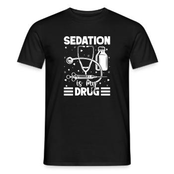 Anesthesiologist Sedation Drug Anesthesia - Männer T-Shirt - Schwarz - Vorne - AI Model Male 178 light (178cm)
