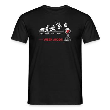 Vive le week-end - humour vin - Men's T-Shirt - black - Front - AI Model Male 178 light (178cm)