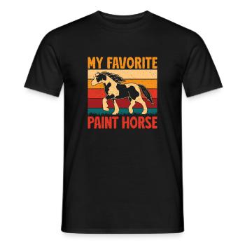 Hobby Horse Rider PAint Horse English Riding Horse - Männer T-Shirt - Schwarz - Vorne - AI Model Male 178 light (178cm)
