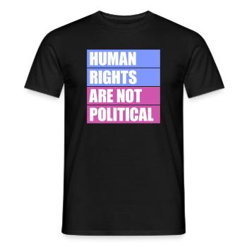 Les droits de l’homme ne sont pas politiques Logo Menschenrechte - T-shirt homme - noir - Devant - AI Model Male 178 light (178cm)