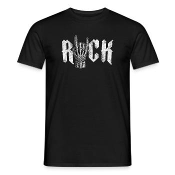 Rock Music Symbol Funny - Men's T-Shirt - black - Front - AI Model Male 178 light (178cm)