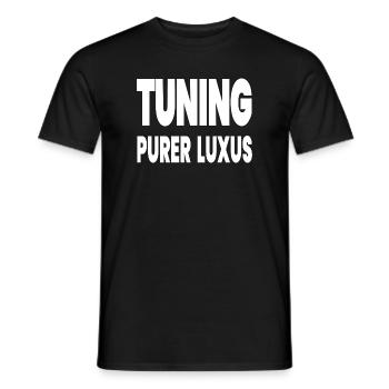 tuning - Men's T-Shirt - black - Front - AI Model Male 178 light (178cm)