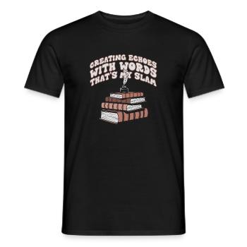 Échos à travers les mots Slam Stack - T-shirt homme - noir - Devant - AI Model Male 178 light (178cm)
