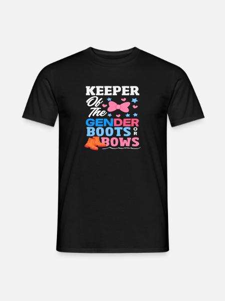 Hüter Des Geschlechts Stiefel Oder Schleife - Männer T-Shirt - Schwarz