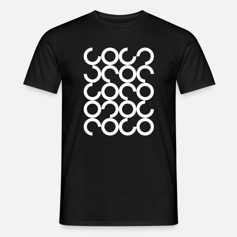 Interlocking Circle Chain Pattern - Men’s T-shirt - black