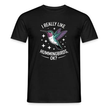 Hummingbird Sayings Hummingbird Funny Hummingbird Gift - Men's T-Shirt - black - Front - AI Model Male 178 light (178cm)
