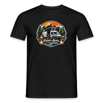 Freiheit im Kasten Camper - Männer T-Shirt - Schwarz - Vorne - AI Model Male 178 light (178cm)