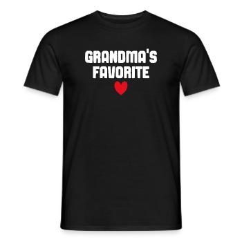 Grandma’s Favorite Cute Heart Typography - Men's T-Shirt - black - Front - AI Model Male 178 light (178cm)