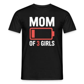 Icône de la pile de la maman de trois filles - T-shirt homme - noir - Devant - AI Model Male 178 light (178cm)