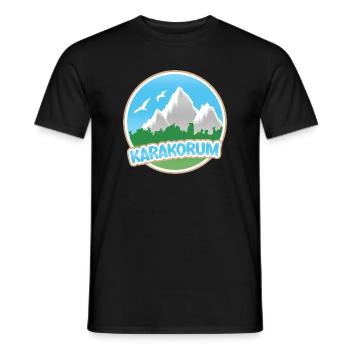 Mount Karakoram - Men's T-Shirt - black - Front - AI Model Male 178 light (178cm)