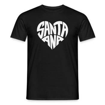 Santa Ana Herz Typo - Männer T-Shirt - Schwarz - Vorne - AI Model Male 178 light (178cm)