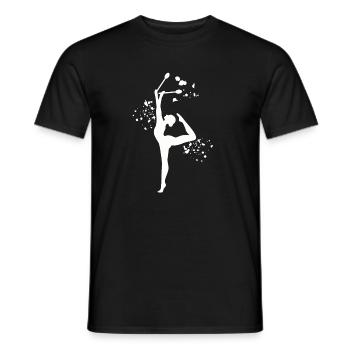 Gymnast With Clubs Rhythmic Gymnastics - Men's T-Shirt - black - Front - AI Model Male 178 light (178cm)