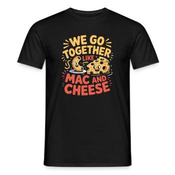Mac and Cheese Best Friends Couple Design - Men's T-Shirt - black - Front - AI Model Male 178 light (178cm)