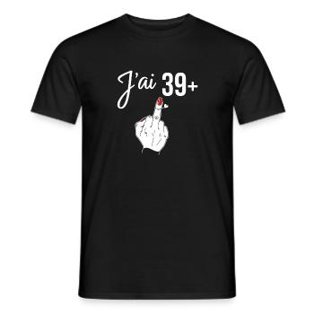40 Ans Anniversaire 40 Ans Femme Humour Fêter  - T-shirt homme - noir - Devant - AI Model Male 178 light (178cm)
