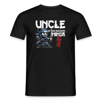 Uncle Of The Birthday Ninja Birthday Funny - Men's T-Shirt - black - Front - AI Model Male 178 light (178cm)