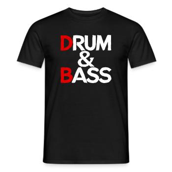 Drum & Bass / Rum & Ass Drummer Band Musik - Männer T-Shirt - Schwarz - Vorne - AI Model Male 178 light (178cm)