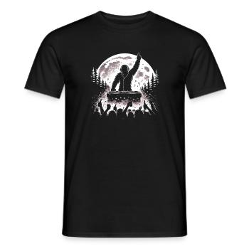 Bigfoot DJ - Men's T-Shirt - black - Front - AI Model Male 178 light (178cm)