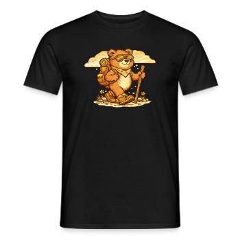Wanderbär en voyage de découverte - T-shirt homme - noir - Devant - AI Model Male 178 light (178cm)