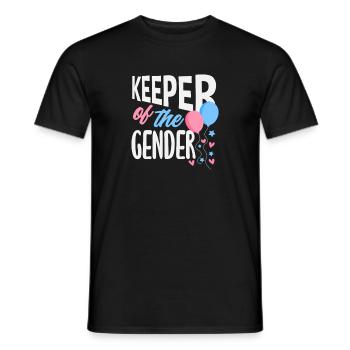 Hüter Des Geschlechts Luftballons Reveal - Männer T-Shirt - Schwarz - Vorne - AI Model Male 178 light (178cm)