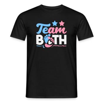 Révélation du sexe de l’équipe des deux jumeaux - T-shirt homme - noir - Devant - AI Model Male 178 light (178cm)