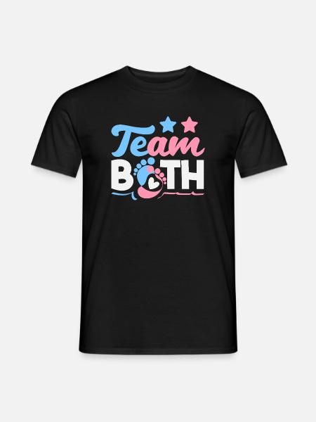Team Both Twins Gender Reveal - Men's T-Shirt - black