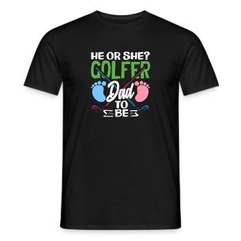 He Or She Golfer Dad Gender Reveal - Men's T-Shirt - black - Front - AI Model Male 178 light (178cm)
