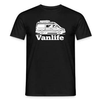 Vanlife Silhouette Minimalist Black Shirt - Männer T-Shirt - Schwarz - Vorne - AI Model Male 178 light (178cm)