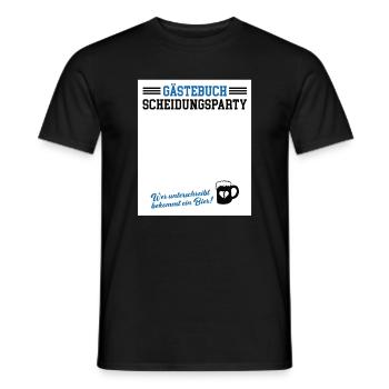 Guestbook Divorce Party Divorced Divorce - Men's T-Shirt - black - Front - AI Model Male 178 light (178cm)