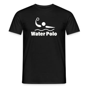 Water Polo - Men's T-Shirt - black - Front - AI Model Male 178 light (178cm)