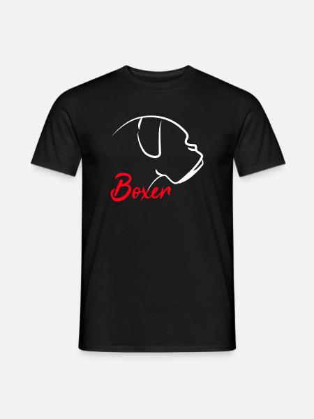 Boxer Hund Hundehalter - Männer T-Shirt - Schwarz