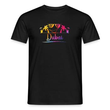 Dubai Palmen Sommer Sonnenbrille Design - Männer T-Shirt - Schwarz - Vorne - AI Model Male 178 light (178cm)