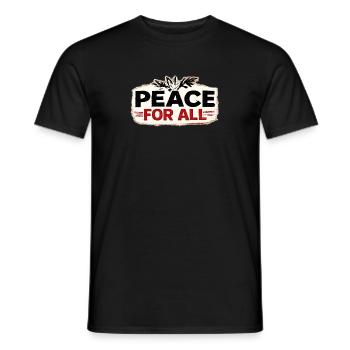 War No More – Sticker Peace & Humanity  - T-shirt homme - noir - Devant - AI Model Male 178 light (178cm)