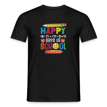 100 Days School Math Equation Formula - Men's T-Shirt - black - Front - AI Model Male 178 light (178cm)