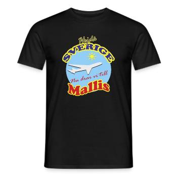 Voyage en avion au centre commercial en plein soleil - T-shirt homme - noir - Devant - AI Model Male 178 light (178cm)