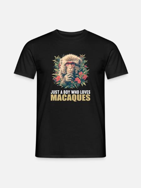 Makaken Makake - Männer T-Shirt - Schwarz