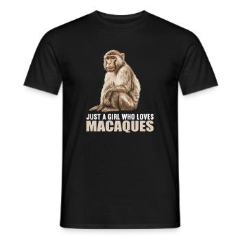 Makaken Makake - Männer T-Shirt - Schwarz - Vorne - AI Model Male 178 light (178cm)