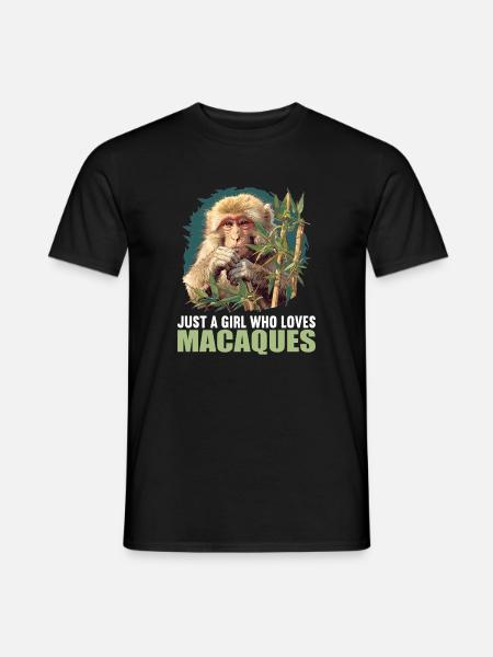 Makaken Makake - Männer T-Shirt - Schwarz