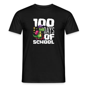 100 Tage Schule Dinosaurier Roller - Männer T-Shirt - Schwarz - Vorne - AI Model Male 178 light (178cm)