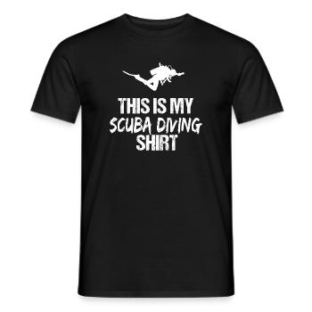 This Is My Scuba Diving Shirt Diver Silhouette - Men's T-Shirt - black - Front - AI Model Male 178 light (178cm)