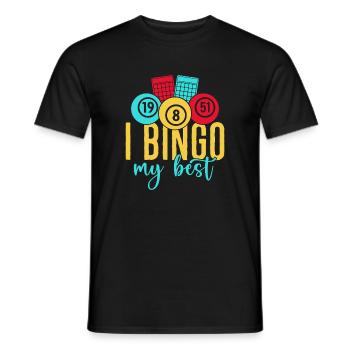 Jeu de bingo Je bingo Mon meilleur bingo - T-shirt homme - noir - Devant - AI Model Male 178 light (178cm)