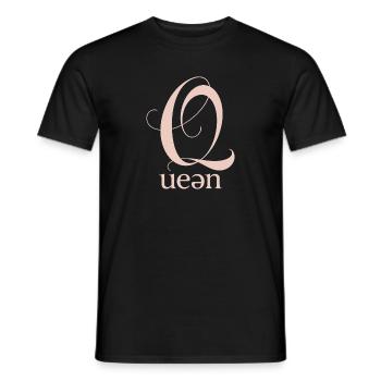 Police monogramme Q Queen - T-shirt homme - noir - Devant - AI Model Male 178 light (178cm)